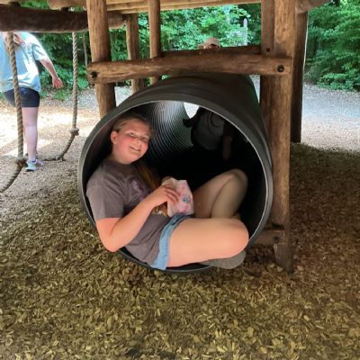 Child in tunnel